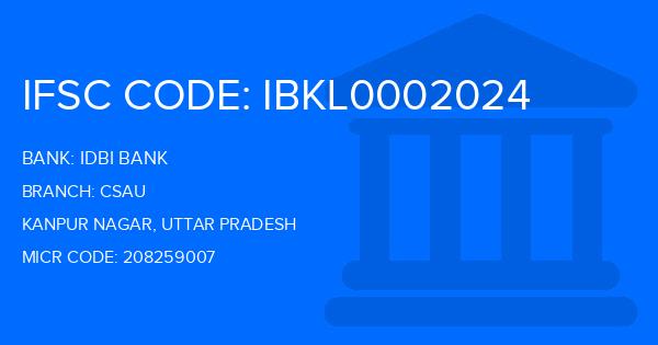 Idbi Bank Csau Branch IFSC Code