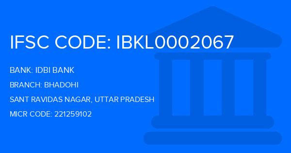 Idbi Bank Bhadohi Branch IFSC Code