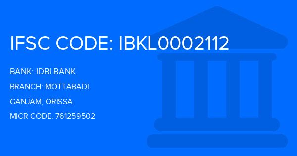 Idbi Bank Mottabadi Branch IFSC Code