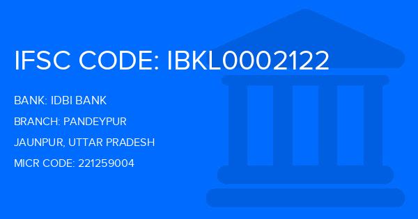 Idbi Bank Pandeypur Branch IFSC Code