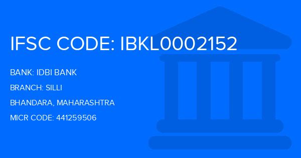 Idbi Bank Silli Branch IFSC Code