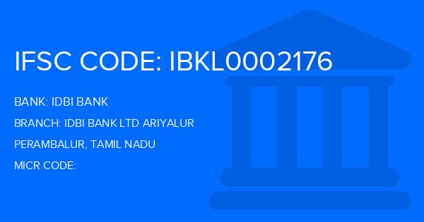 Idbi Bank Idbi Bank Ltd Ariyalur Branch IFSC Code