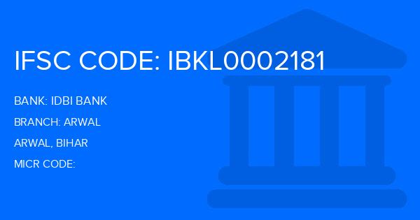 Idbi Bank Arwal Branch IFSC Code