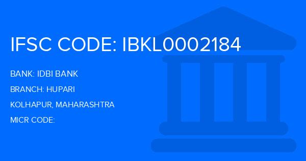 Idbi Bank Hupari Branch IFSC Code