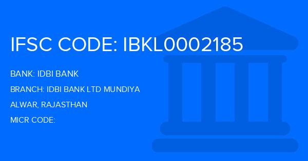 Idbi Bank Idbi Bank Ltd Mundiya Branch IFSC Code