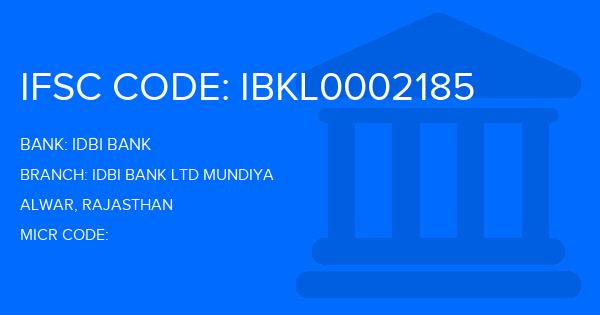 Idbi Bank Idbi Bank Ltd Mundiya Branch IFSC Code