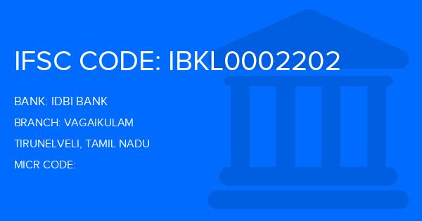 Idbi Bank Vagaikulam Branch IFSC Code