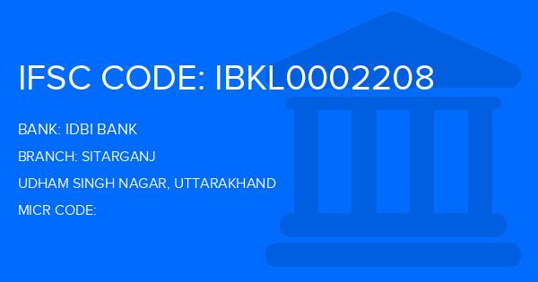 Idbi Bank Sitarganj Branch IFSC Code