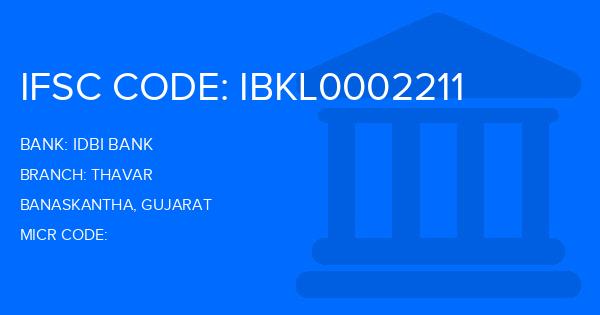 Idbi Bank Thavar Branch IFSC Code