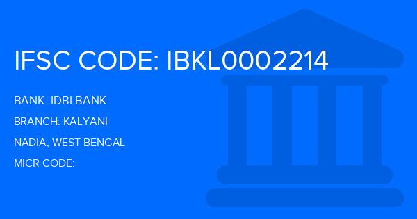 Idbi Bank Kalyani Branch IFSC Code