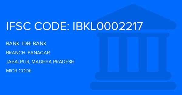 Idbi Bank Panagar Branch IFSC Code