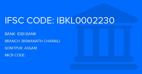 Idbi Bank Biswanath Chariali Branch IFSC Code