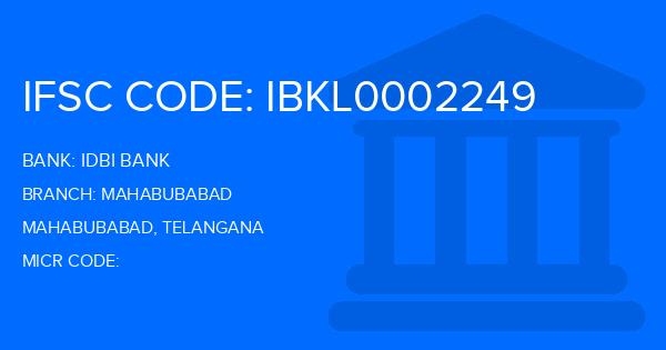 Idbi Bank Mahabubabad Branch IFSC Code