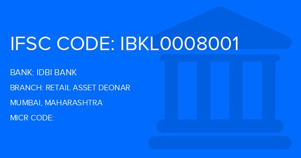 Idbi Bank Retail Asset Deonar Branch IFSC Code