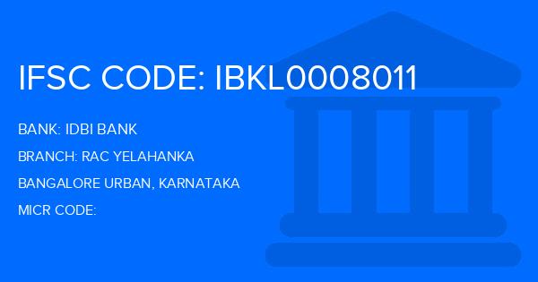 Idbi Bank Rac Yelahanka Branch IFSC Code