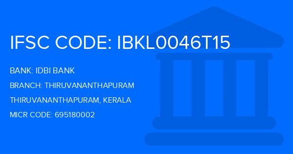 Idbi Bank Thiruvananthapuram Branch IFSC Code