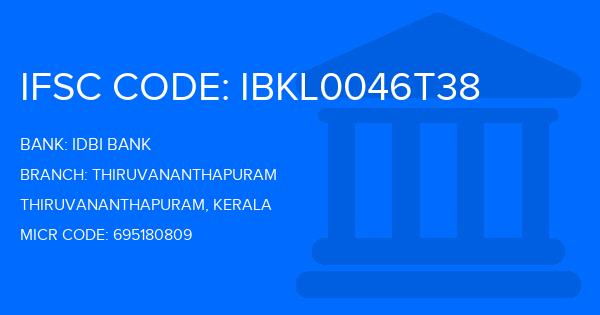 Idbi Bank Thiruvananthapuram Branch IFSC Code