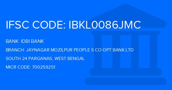 Idbi Bank Jaynagar Mozilpur People S Co Opt Bank Ltd Branch IFSC Code