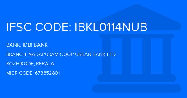 Idbi Bank Nadapuram Coop Urban Bank Ltd Branch IFSC Code