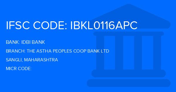 Idbi Bank The Astha Peoples Coop Bank Ltd Branch IFSC Code