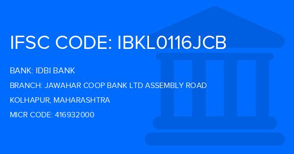 Idbi Bank Jawahar Coop Bank Ltd Assembly Road Branch IFSC Code