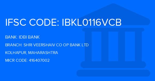 Idbi Bank Shri Veershaiv Co Op Bank Ltd Branch IFSC Code
