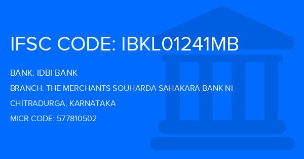 Idbi Bank The Merchants Souharda Sahakara Bank Ni Branch IFSC Code