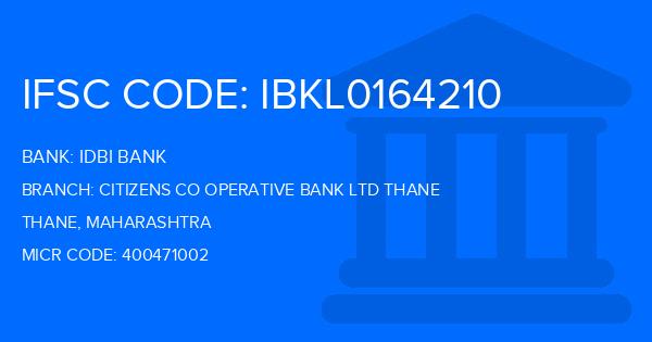 Idbi Bank Citizens Co Operative Bank Ltd Thane Branch IFSC Code