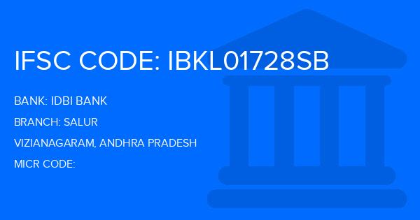 Idbi Bank Salur Branch IFSC Code