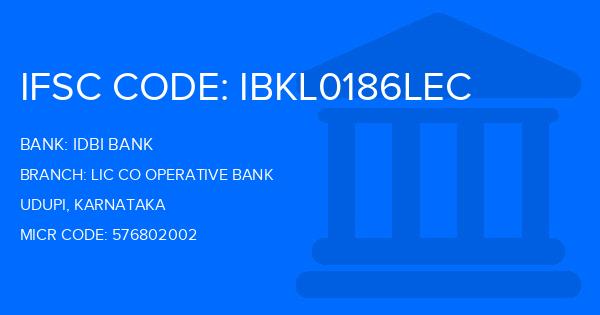 Idbi Bank Lic Co Operative Bank Branch IFSC Code