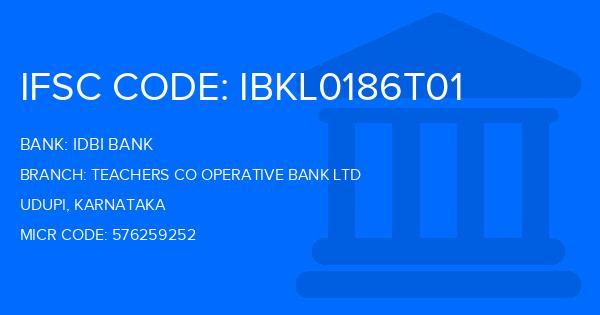 Idbi Bank Teachers Co Operative Bank Ltd Branch IFSC Code