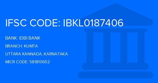 Idbi Bank Kumta Branch IFSC Code