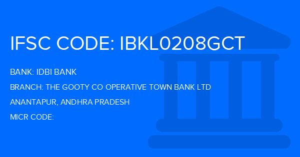 Idbi Bank The Gooty Co Operative Town Bank Ltd Branch IFSC Code