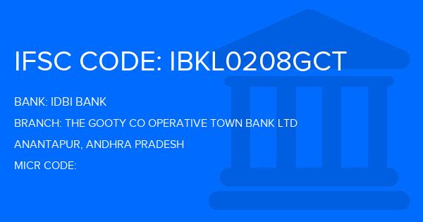 Idbi Bank The Gooty Co Operative Town Bank Ltd Branch IFSC Code