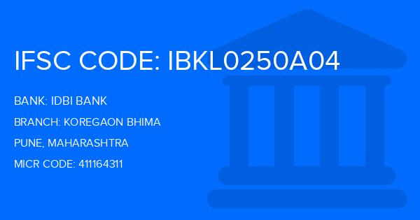 Idbi Bank Koregaon Bhima Branch IFSC Code