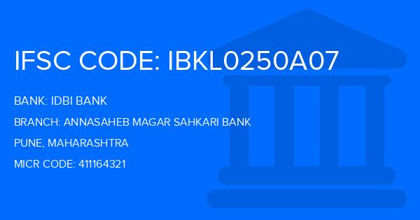 Idbi Bank Annasaheb Magar Sahkari Bank Branch IFSC Code