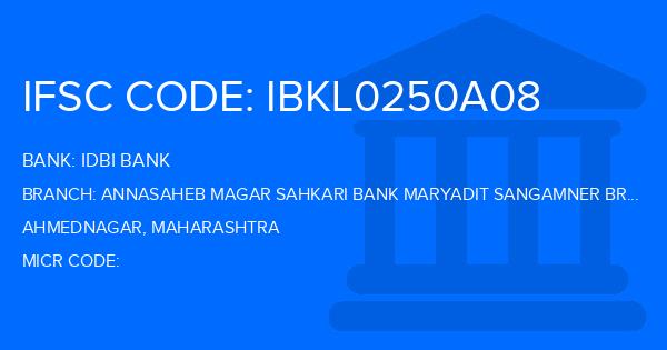 Idbi Bank Annasaheb Magar Sahkari Bank Maryadit Sangamner Branch