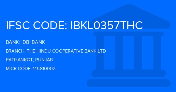 Idbi Bank The Hindu Cooperative Bank Ltd Branch IFSC Code