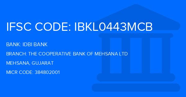 Idbi Bank The Cooperative Bank Of Mehsana Ltd Branch IFSC Code