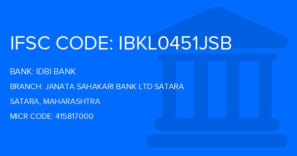 Idbi Bank Janata Sahakari Bank Ltd Satara Branch IFSC Code