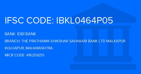 Idbi Bank The Prathamik Shikshak Sahakari Bank Ltd Malkapur Branch IFSC Code
