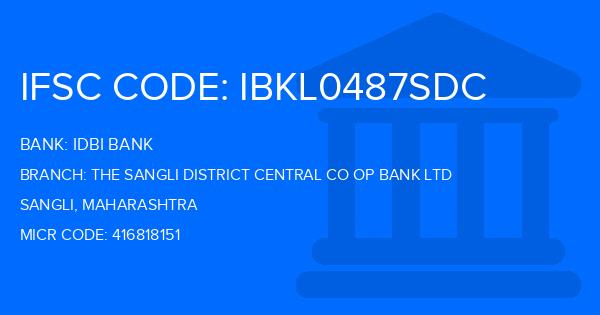 Idbi Bank The Sangli District Central Co Op Bank Ltd Branch IFSC Code
