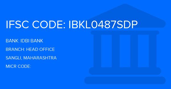 Idbi Bank Head Office Branch IFSC Code