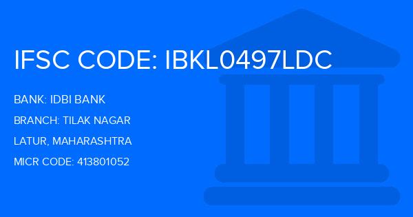 Idbi Bank Tilak Nagar Branch IFSC Code