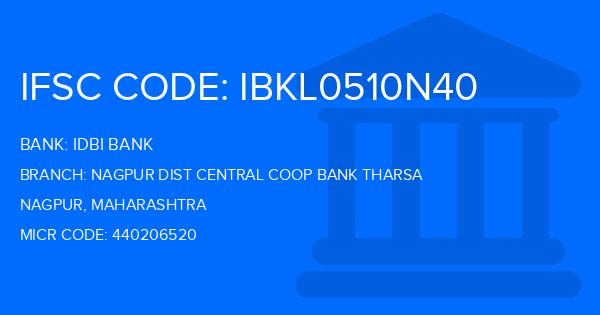 Idbi Bank Nagpur Dist Central Coop Bank Tharsa Branch IFSC Code