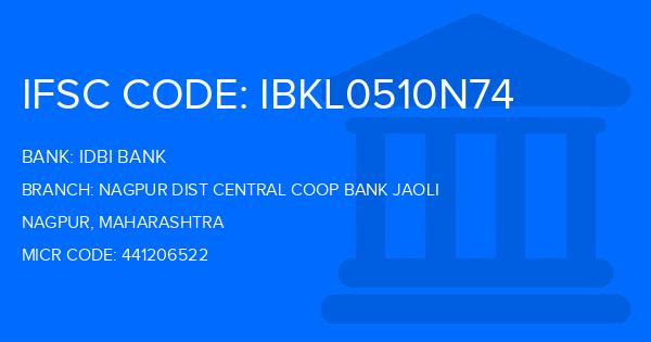 Idbi Bank Nagpur Dist Central Coop Bank Jaoli Branch IFSC Code