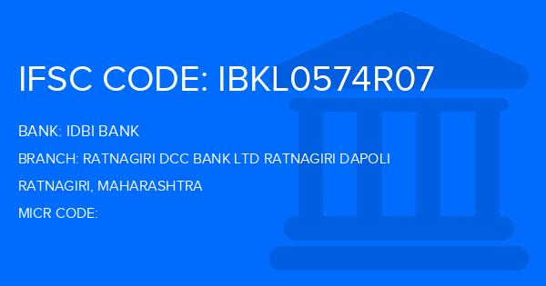 Idbi Bank Ratnagiri Dcc Bank Ltd Ratnagiri Dapoli Branch IFSC Code