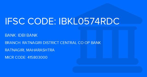 Idbi Bank Ratnagiri District Central Co Op Bank Branch IFSC Code