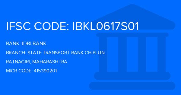 Idbi Bank State Transport Bank Chiplun Branch IFSC Code