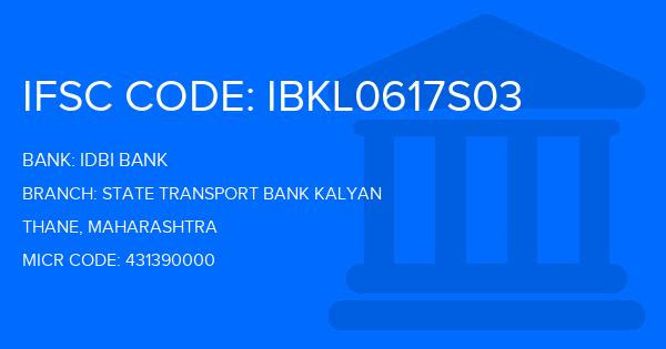 Idbi Bank State Transport Bank Kalyan Branch IFSC Code